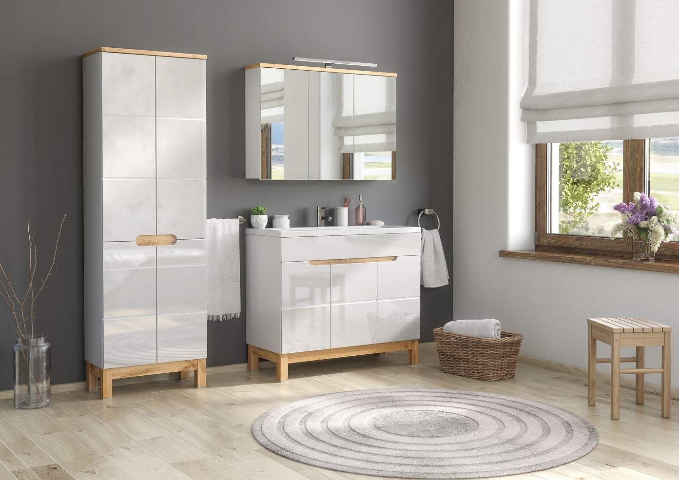 commad - BALI WHITE 845 FSC kúpeľňová skrinka